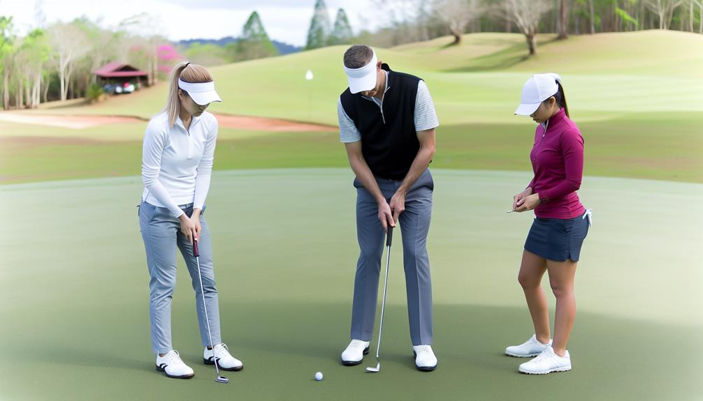 rules for professional golf putting